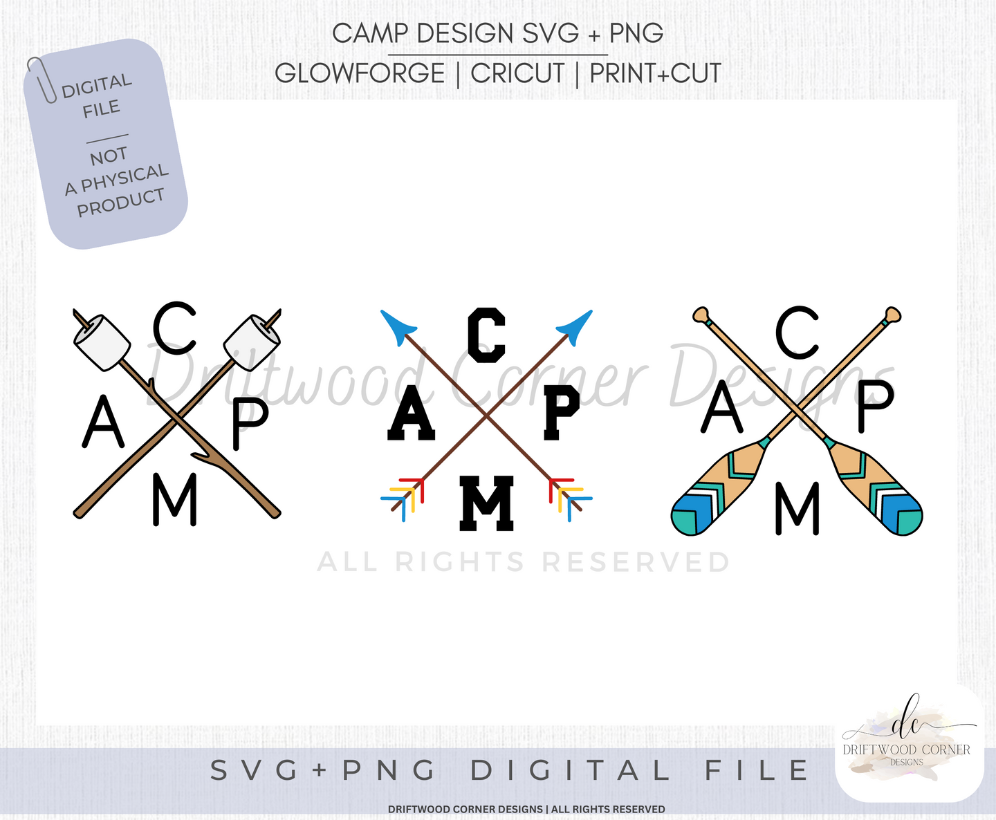 Camping Sticks Design SVG + PNG Graphic File